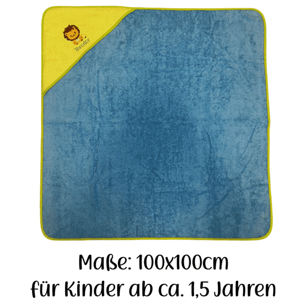 Personalisiertes Kapuzenhandtuch für Babys mit Pferdemotiv und Name – Maße 100x100 cm für Kleinkinder ab 1,5 Jahren