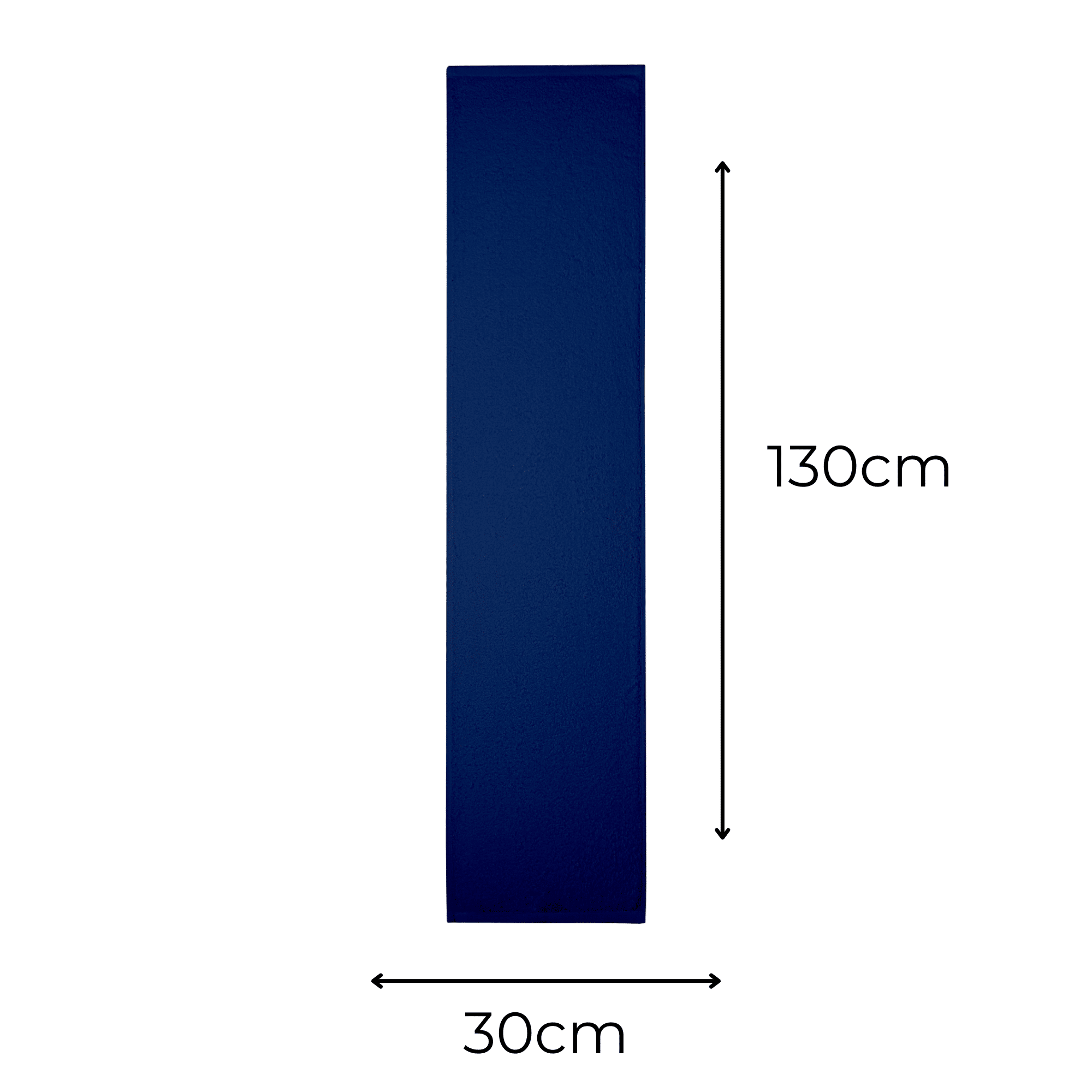 Tennis-Handtuch mit Größenangabe 130x30 cm – geeignet für Bestickung