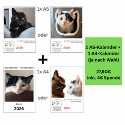 Vorteils-Paket 4: Ein A5-Kalender und ein A4-Kalender zur freien Wahl – Kombipaket mit 4 € Spende