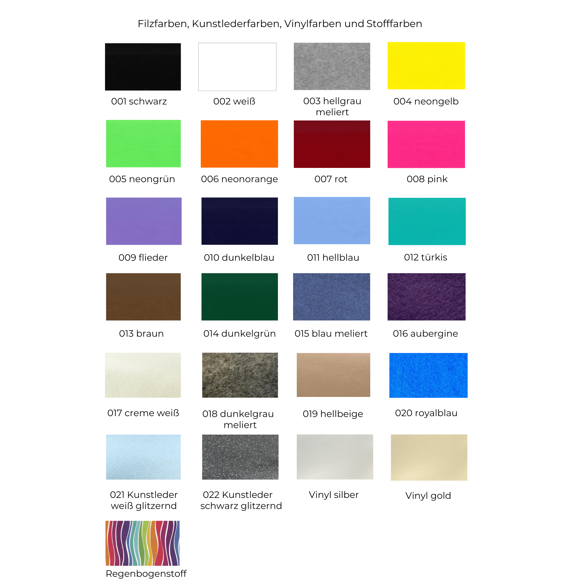 Übersicht aller verfügbaren Materialien für Geldgeschenke zur Hochzeit