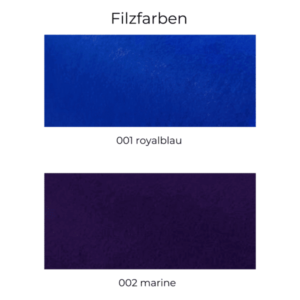 Freimaurer Dokumentenmappe aus Filz in den Farben Royalblau und Marine.