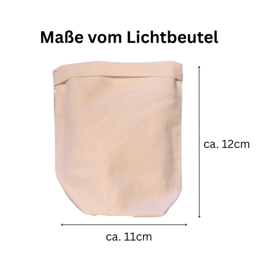Maße vom Lichtbeutel für LED-Beleuchtung – Lichtbeutel LED Hinweis