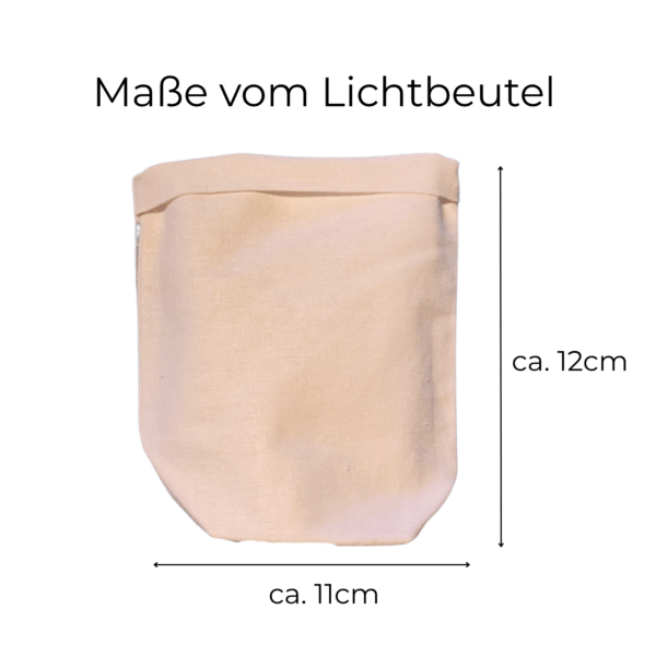 Maße vom Lichtbeutel für LED-Beleuchtung – Lichtbeutel LED Hinweis